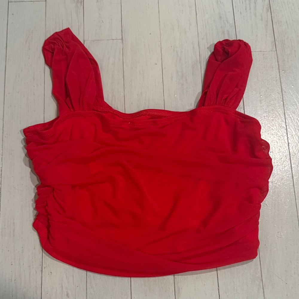 Red Sleeveless Women's Top